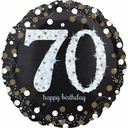Jumbo Silver Sparkling Birthday 70 Foil Balloon – 71 x 71cm