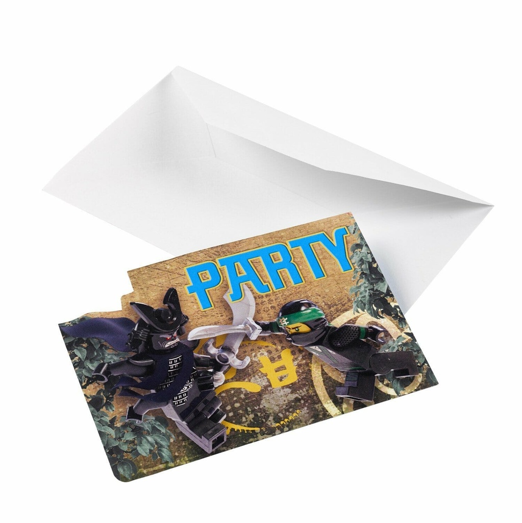 Lego Ninjago Party Invitations – 8pk