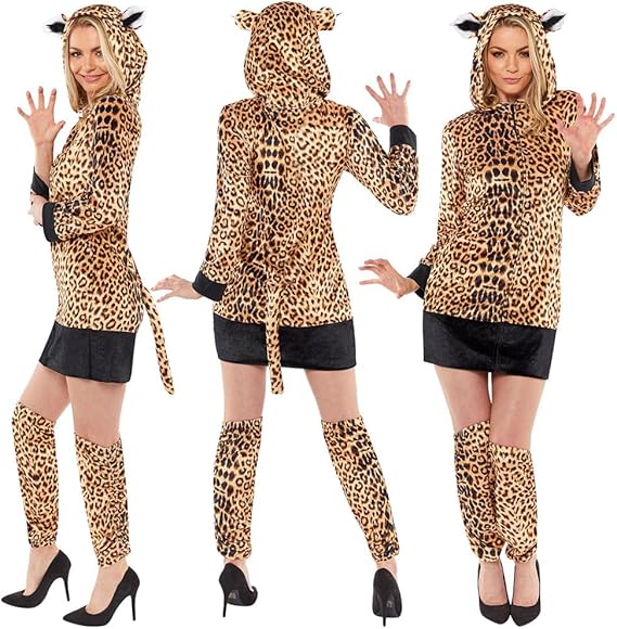Leopard Lady Costume – Adult Size Medium