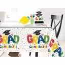 Letter Balloon Grad Repkangular Plastic Table Cover – 54 Inchx84 Inch
