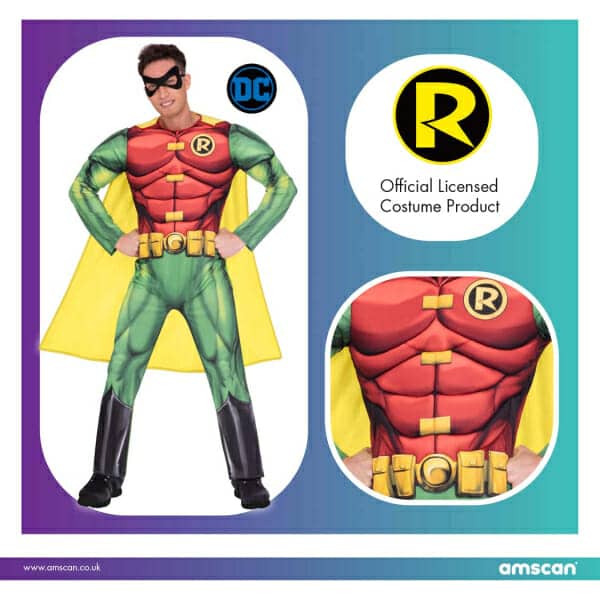 Licensed DC Classic Robin – Adult Size Medium