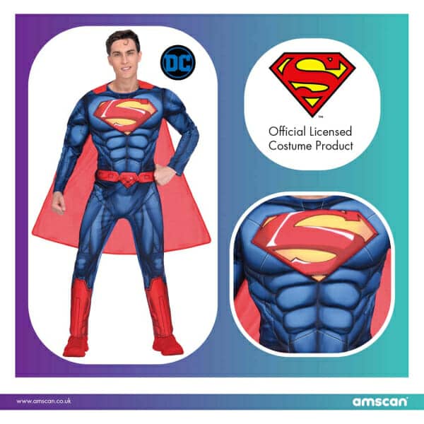 Licensed DC Classic Superman – Adult Size Large
