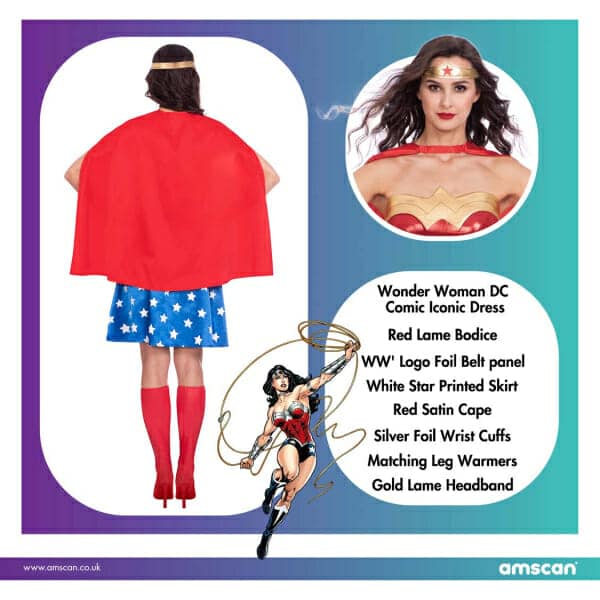 Licensed DC Classic Wonder Woman – Adult Size Medium