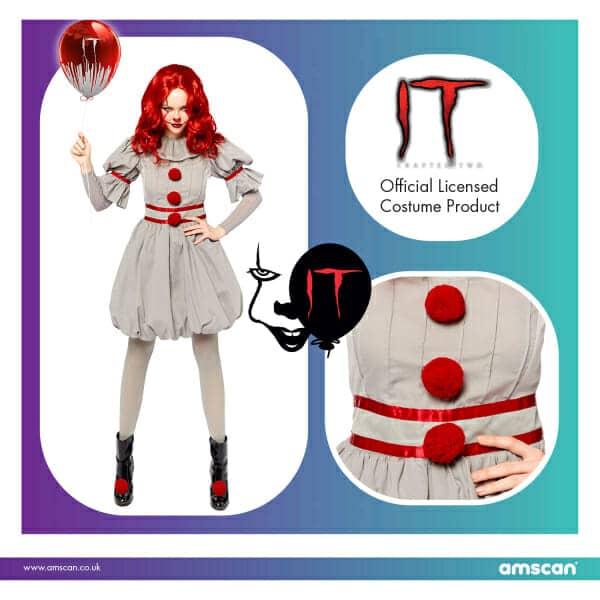 Licensed Lady Pennywise IT The Movie – Adult Size Extra Large