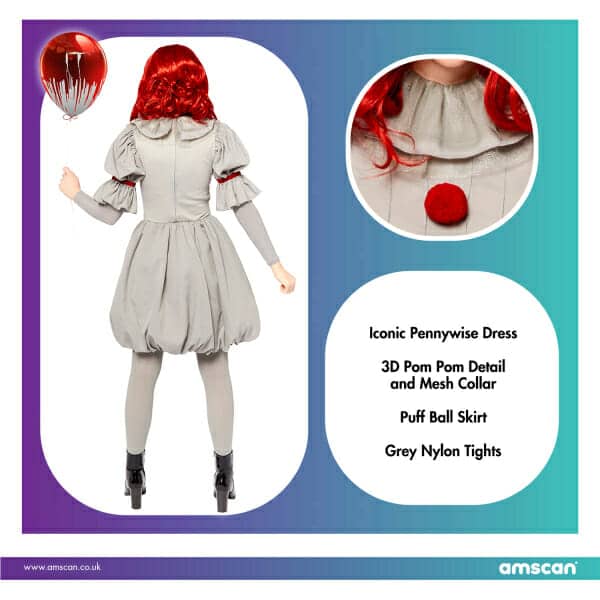 Licensed Lady Pennywise IT The Movie – Adult Size Extra Large
