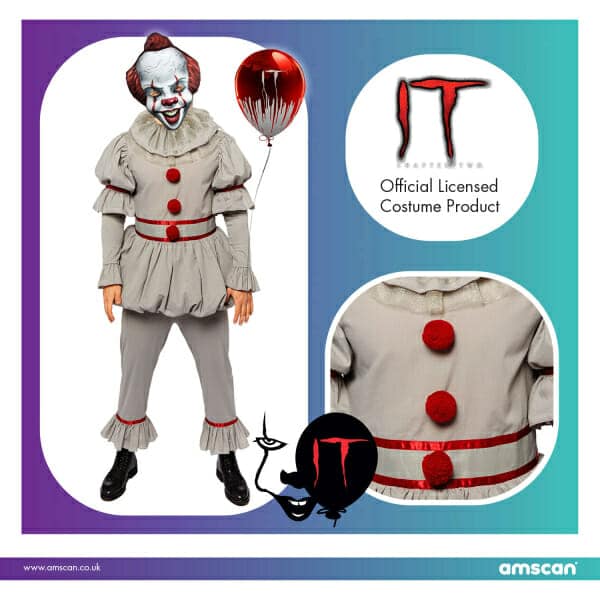 Licensed Man Pennywise IT The Movie – Adult Size Small