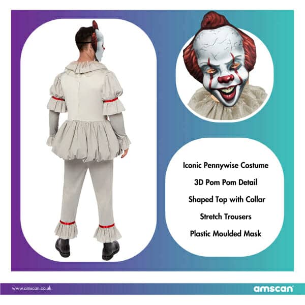 Licensed Man Pennywise IT The Movie – Adult Size Small