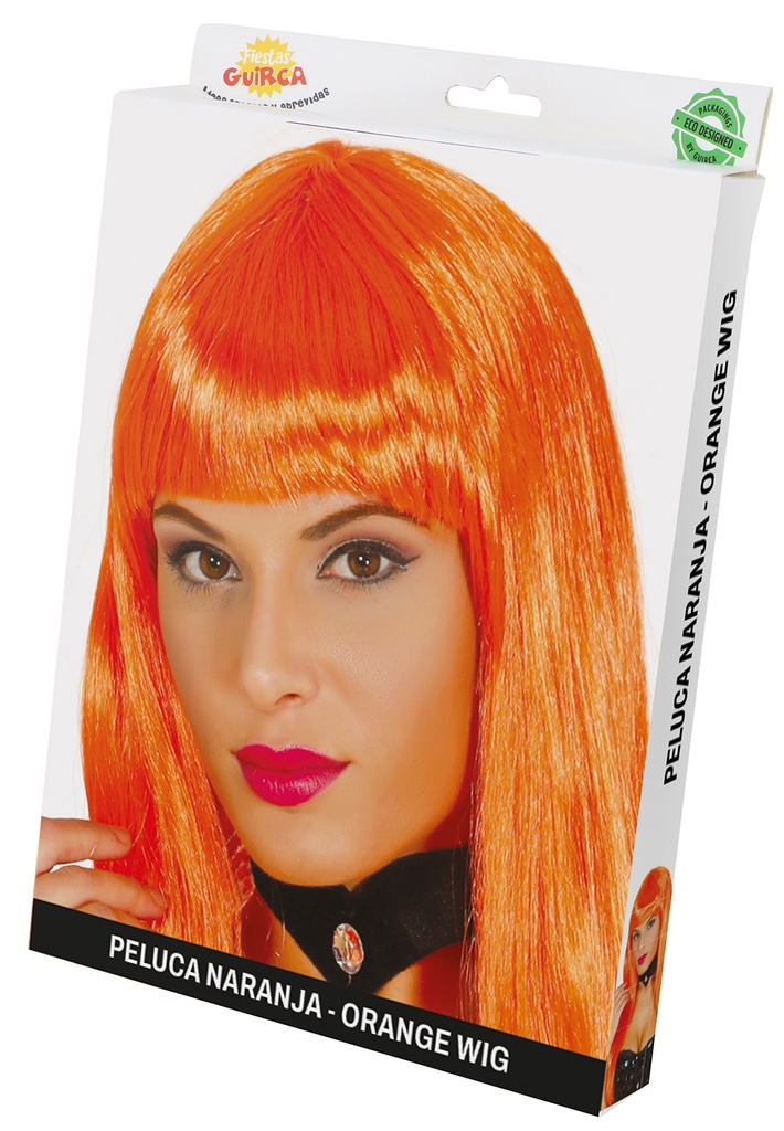 Long Orange Wig