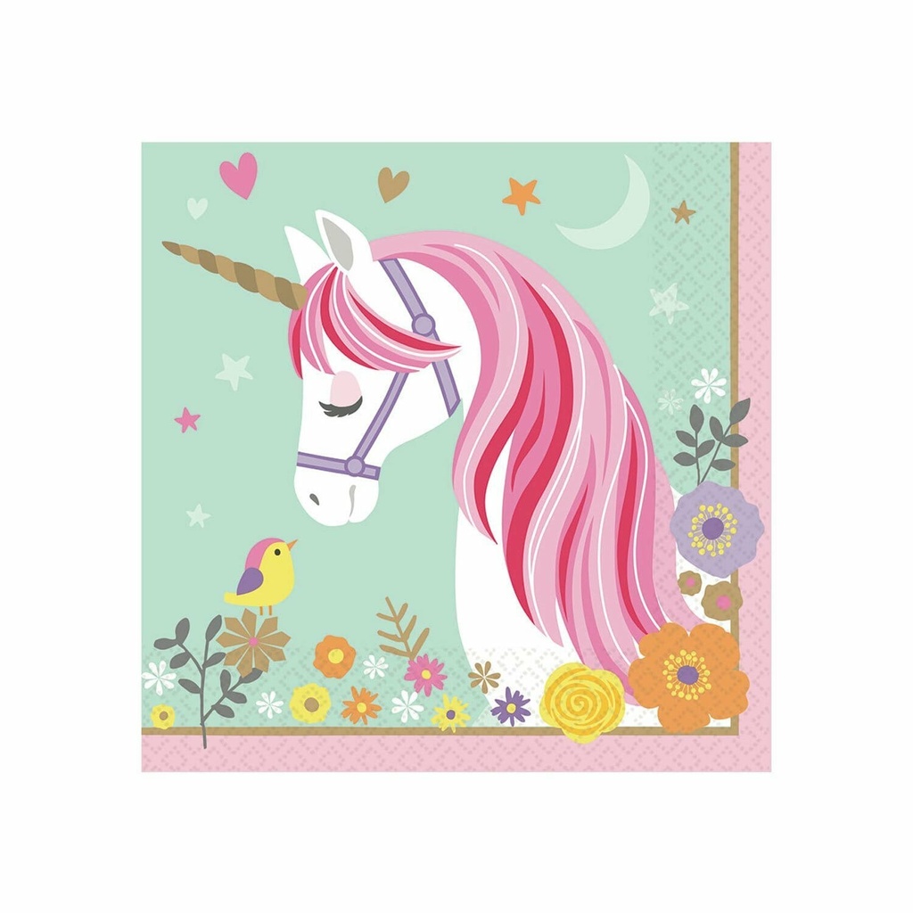 Magical Unicorn Luncheon Napkins 2ply 32.7cm x 32.7cm – 16pk