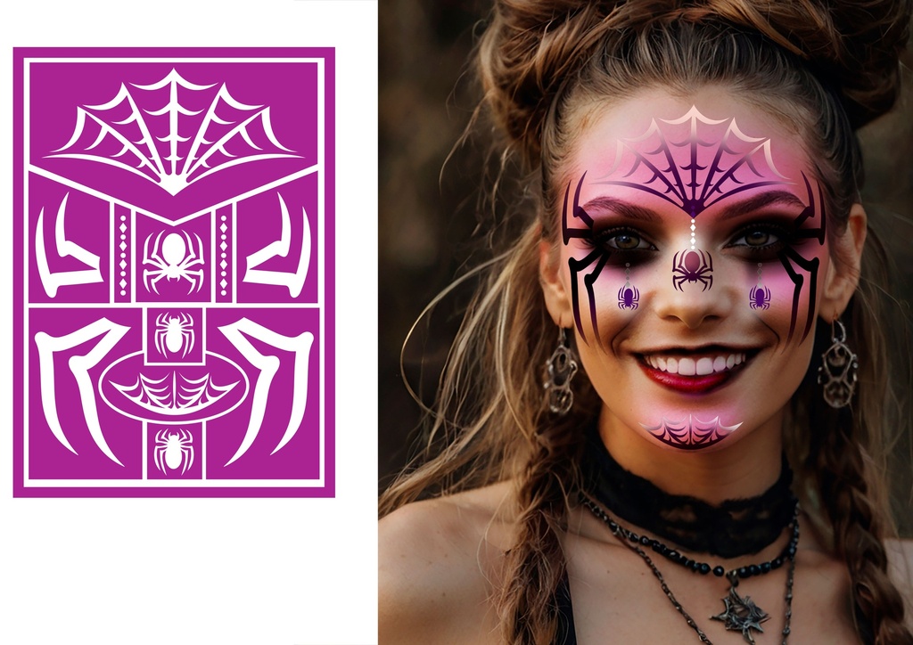 Makeup Stencil Spider 14x20cm