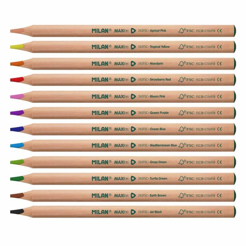 MaxiTriangular Colour Pencils – 12pk