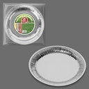 Metallic Silver Round Paper Plates 18cm – 12pk