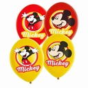 Mickey Mouse 4 Colour Latex Balloons 27.5cm – 6pk
