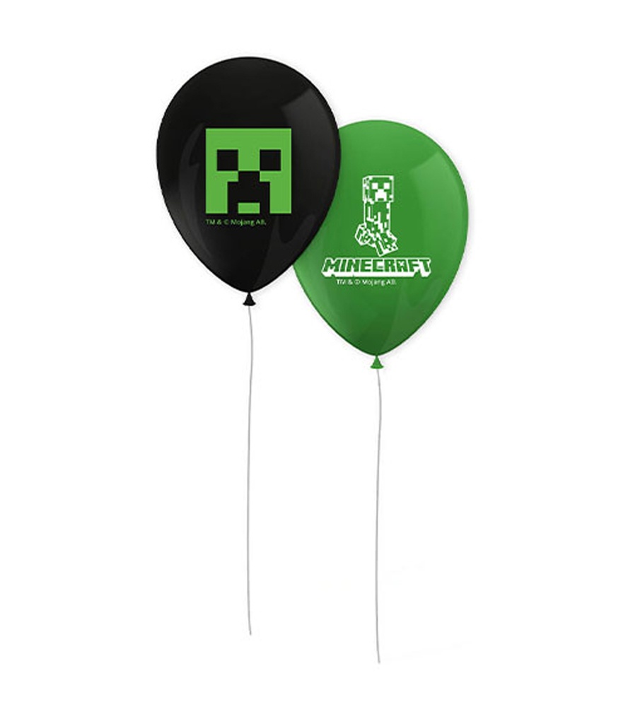 Minecraft Printed Latex Balloons – 8pk