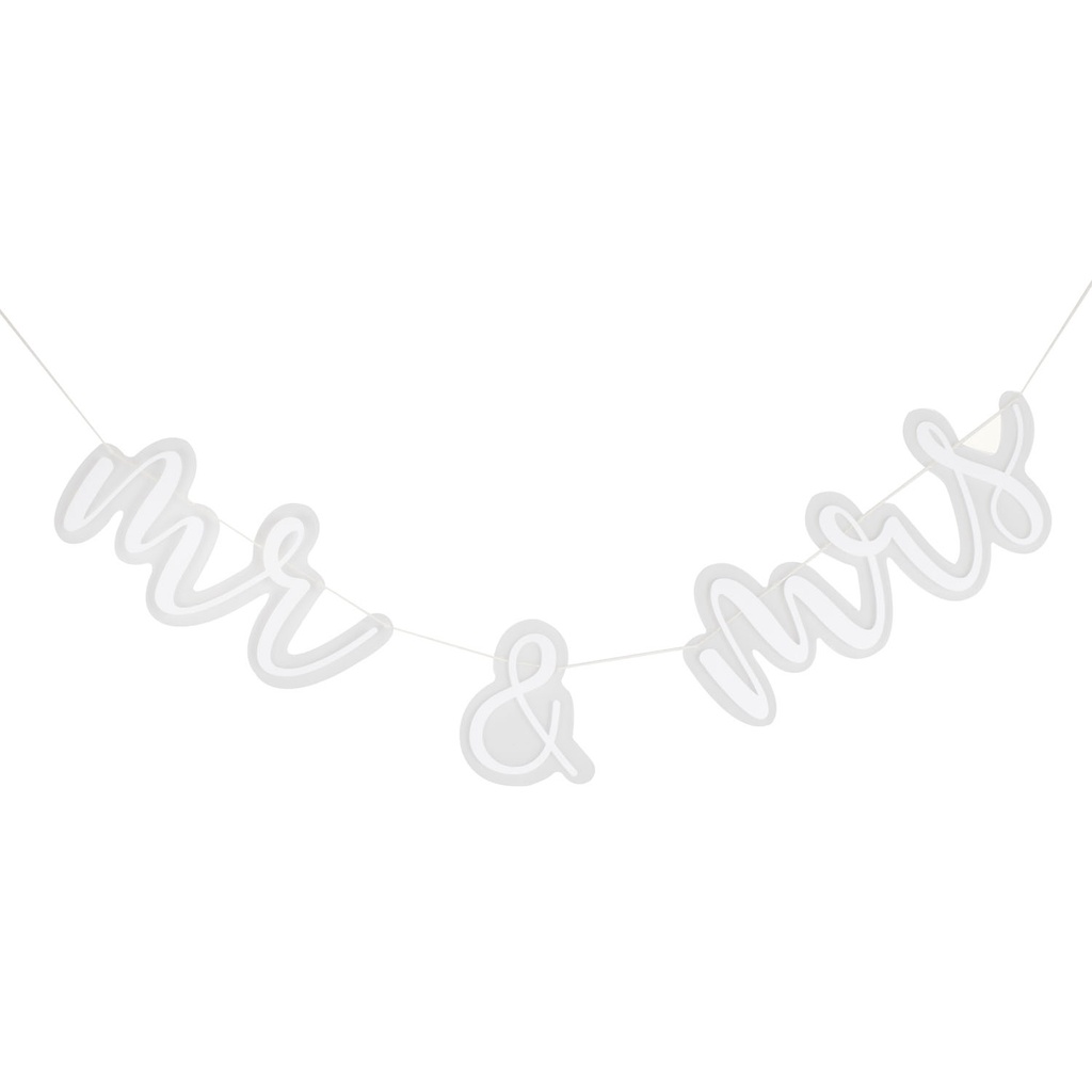Mr & Mrs Acrylic Wedding Bunting 16cm x 2m