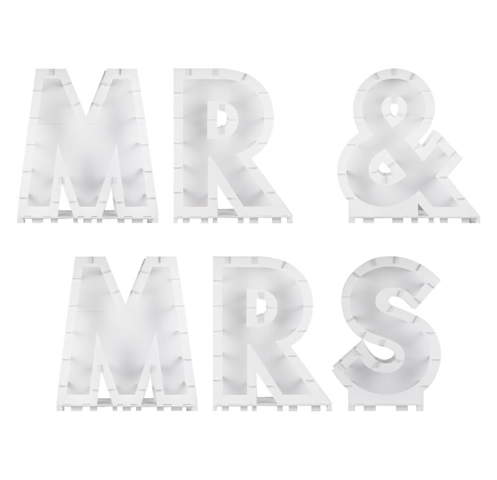 Mr & Mrs Balloon Mosaic Stand