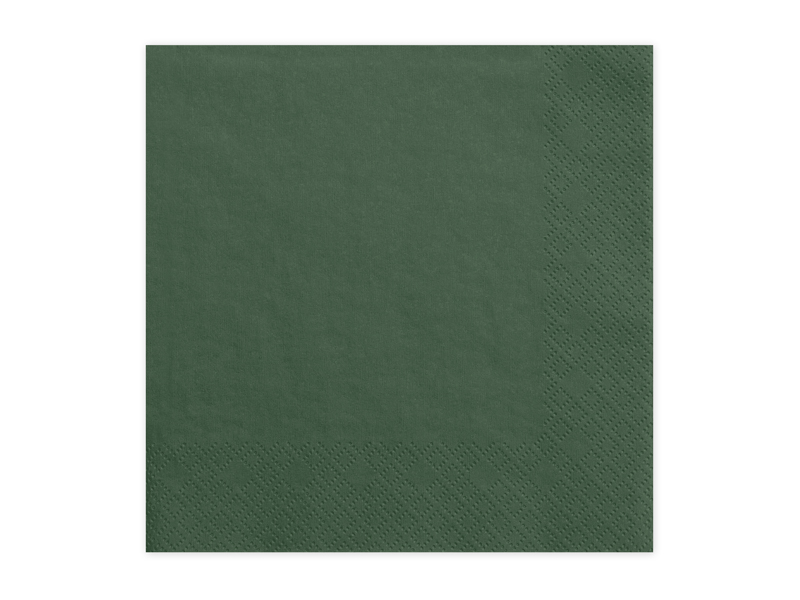 Napkins, 3 Layers, Bottle Green, 33x33cm (1pkt / 20pc)