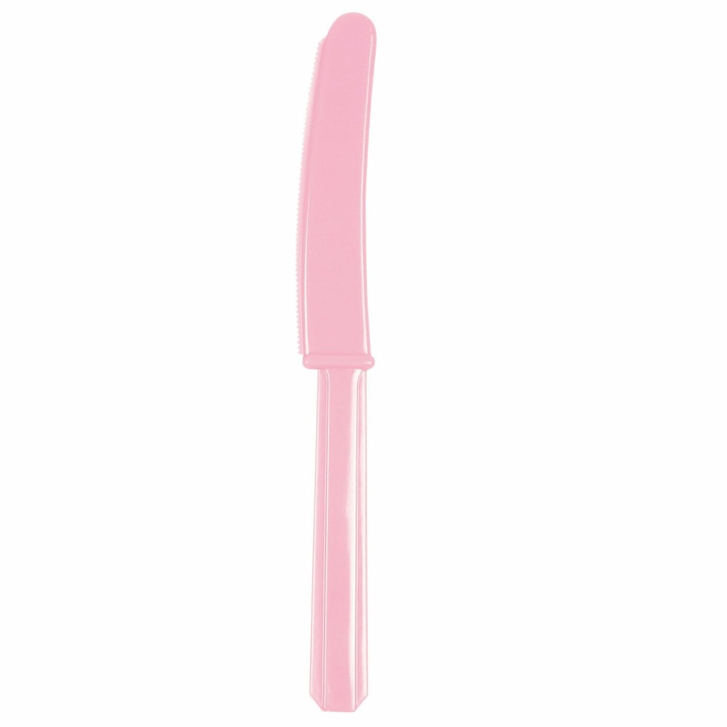 New Pink Reusable Plastic Knives – 10pk
