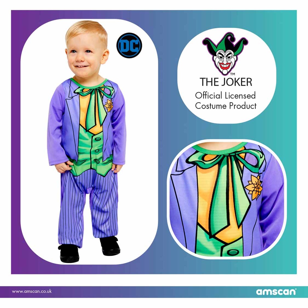 Official Licensed Joker Comic Costume – Age 12 to 18 Months
