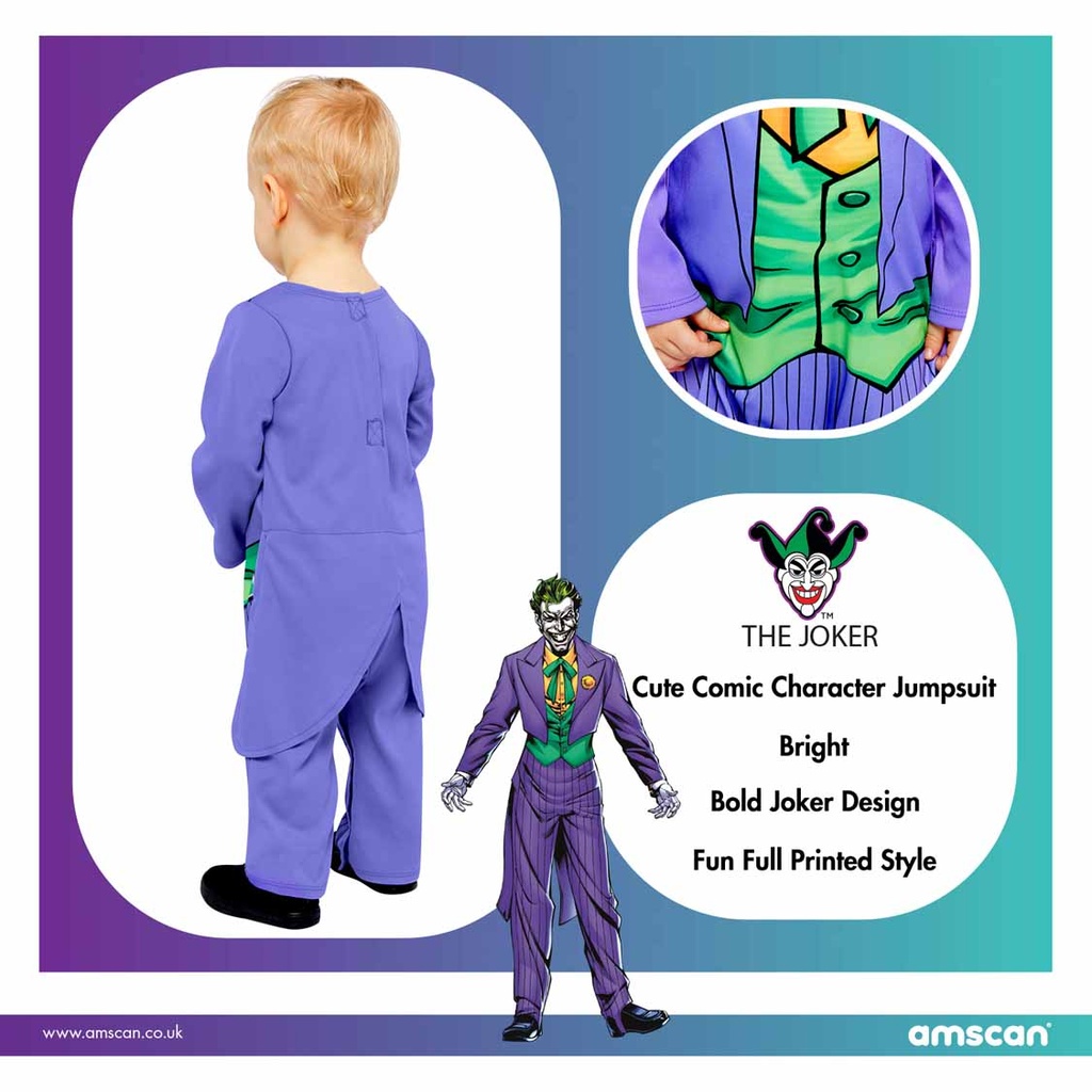 Official Licensed Joker Comic Costume – Age 6 to 12 Months
