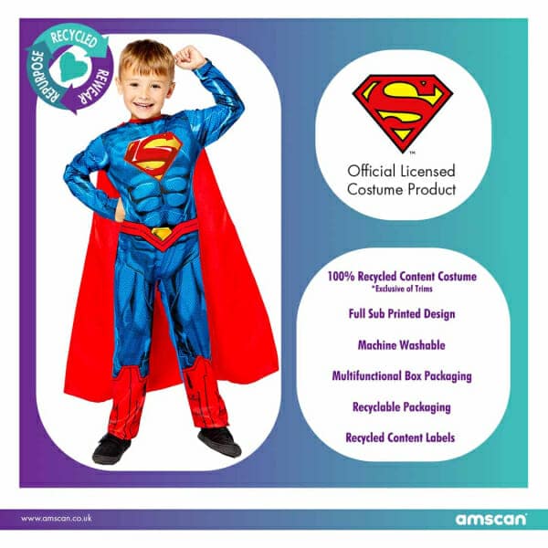 Official Licensed Sustainable Superman – Age 3 to 4 Years