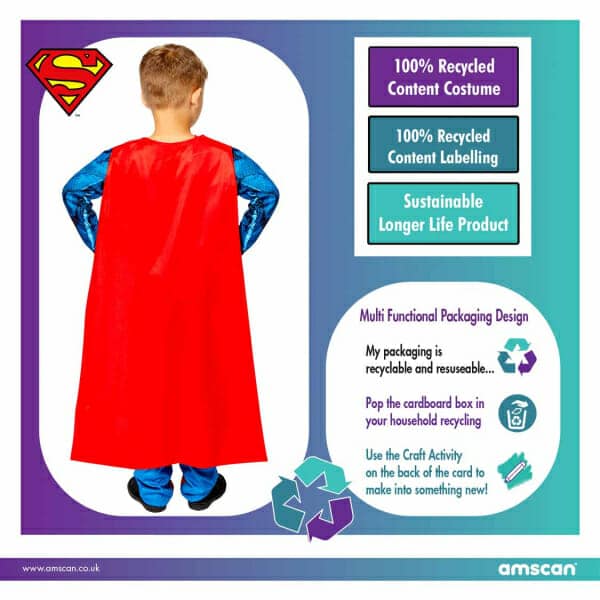 Official Licensed Sustainable Superman – Age 3 to 4 Years
