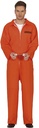 Orange Convict Prisoner Man Costume – Adult Size Large