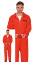 Orange Convict Prisoner Man Costume – Adult Size Medium