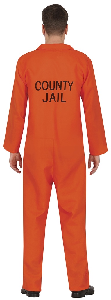 Orange Convict Prisoner Man Costume – Adult Size Medium