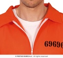 Orange Convict Prisoner Man Costume – Adult Size XXL (56-58)