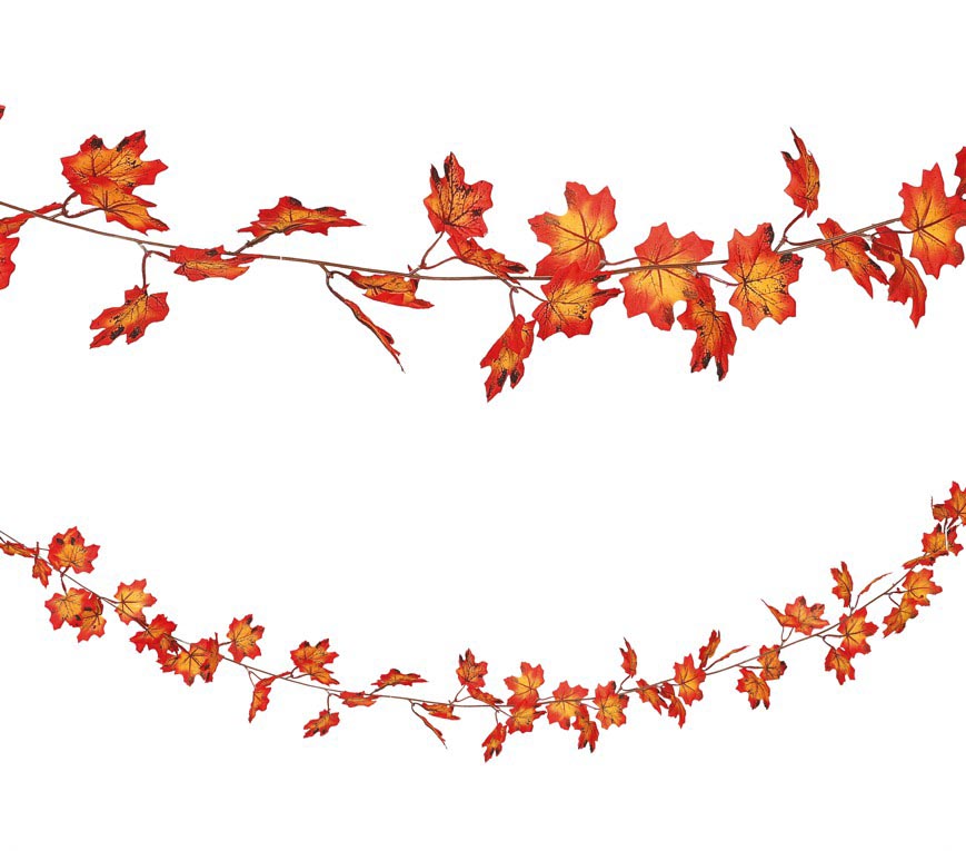 Orange Leaves Garland 190cm