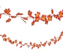 Orange Leaves Garland 190cm