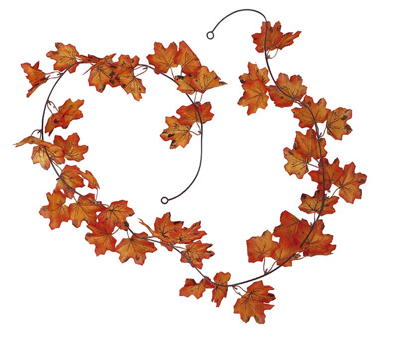 Orange Leaves Garland 190cm