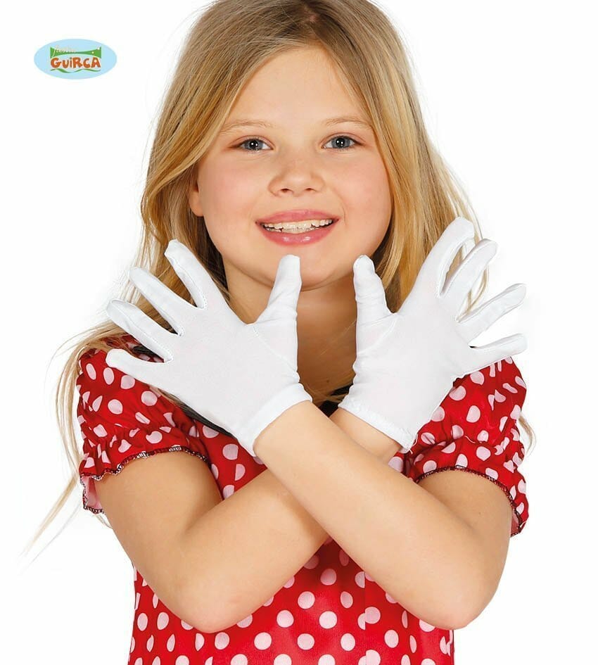 Pair of White Children’s Gloves 22cm