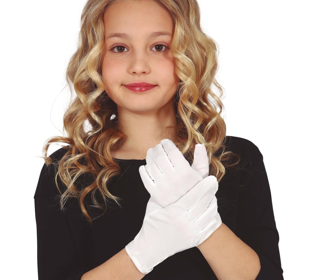 Pair of White Children’s Gloves 22cm