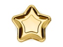 Paper Plates Star, Gold, 18cm (1 pkt / 6 pc.)