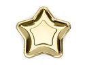 Paper Plates Star, Gold, 23cm (1 pkt / 6 pc.)