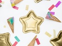 Paper Plates Star, Gold, 23cm (1 pkt / 6 pc.)