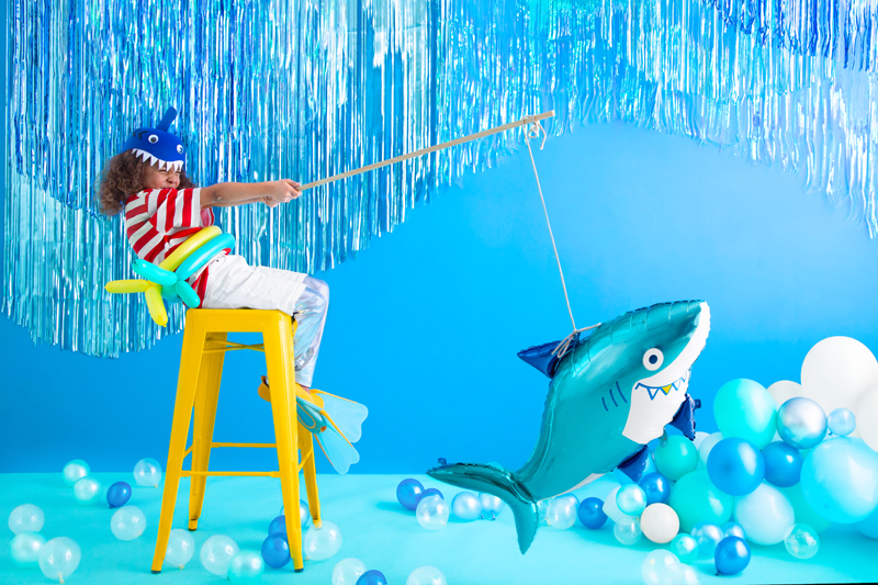 Party Backdrop Curtain Blue, 90 x 250cm
