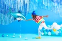 Party Backdrop Curtain Blue, 90 x 250cm