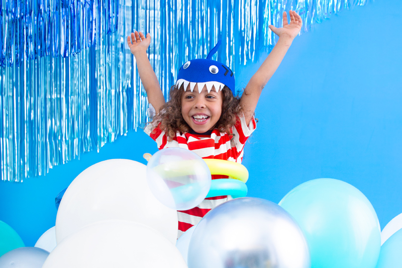 Party Backdrop Curtain Blue, 90 x 250cm