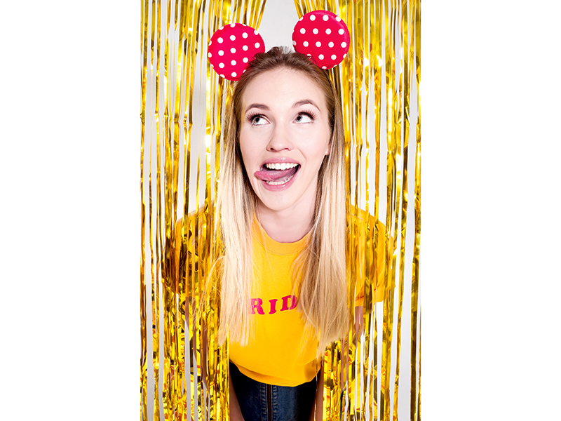 Party Backdrop Curtain Gold, 90 x 250cm