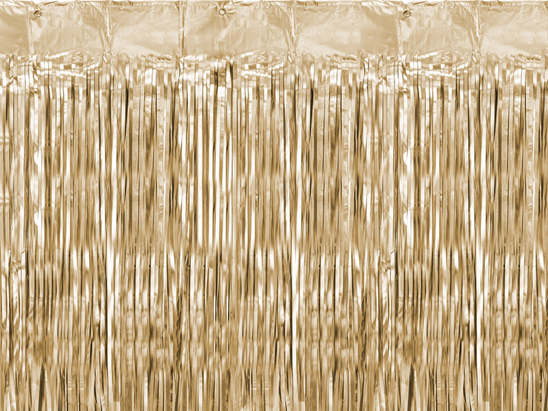 Party Backdrop Curtain Gold, 90 x 250cm