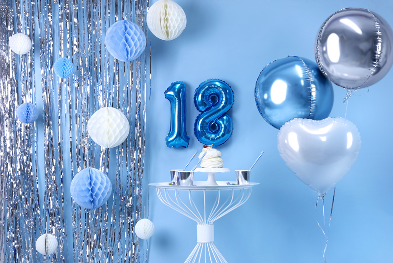 Party Backdrop Curtain Silver, 90 x 250xm