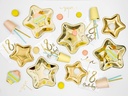 Paper Plates Star, Gold, 23cm (1 pkt / 6 pc.)