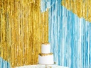 Party Backdrop Curtain Gold, 90 x 250cm
