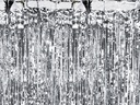 Party Backdrop Curtain Silver, 90 x 250xm