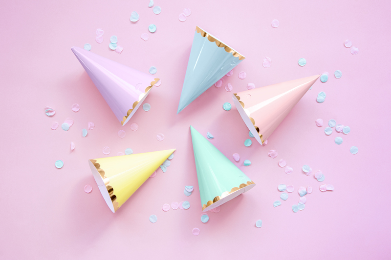 Party Hats Yummy, Mix, 16cm (1pkt / 6pc)