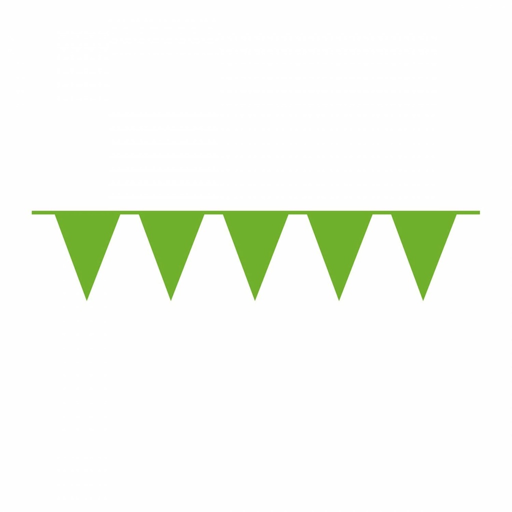 Pennant Flag Banner Plastic Kiwi Green – 10m x 32cm