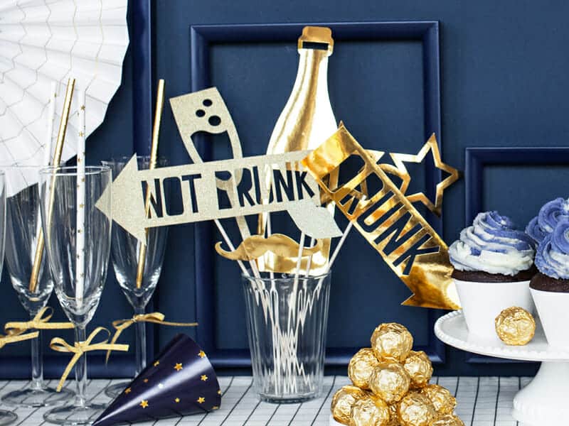 Photo Props Let’s Celebrate, Mix, Gold (1 pkt / 8 pc.)
